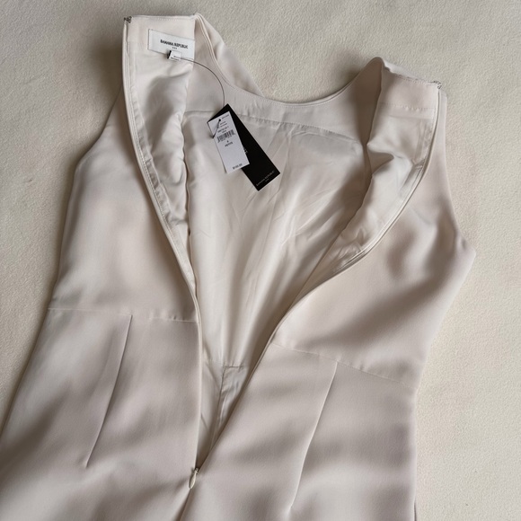 Banana Republic ivory cowl neck wide leg jumpsuit NWT • size 6 petite - Picture 8 of 11